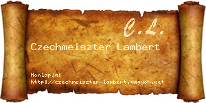 Czechmeiszter Lambert névjegykártya